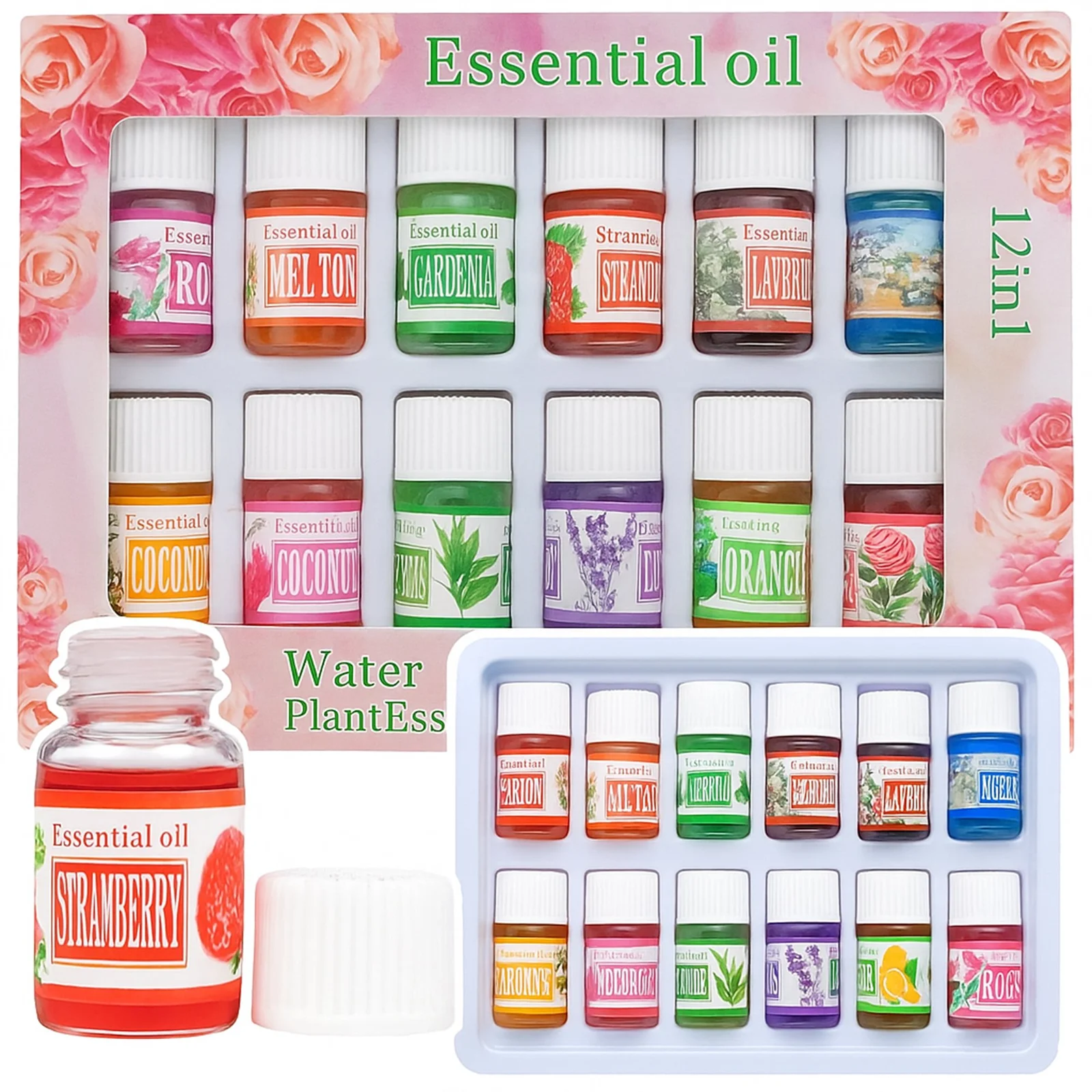 OLEJKI ZAPACHOWE DO AROMATERAPII 12szt 3ml
