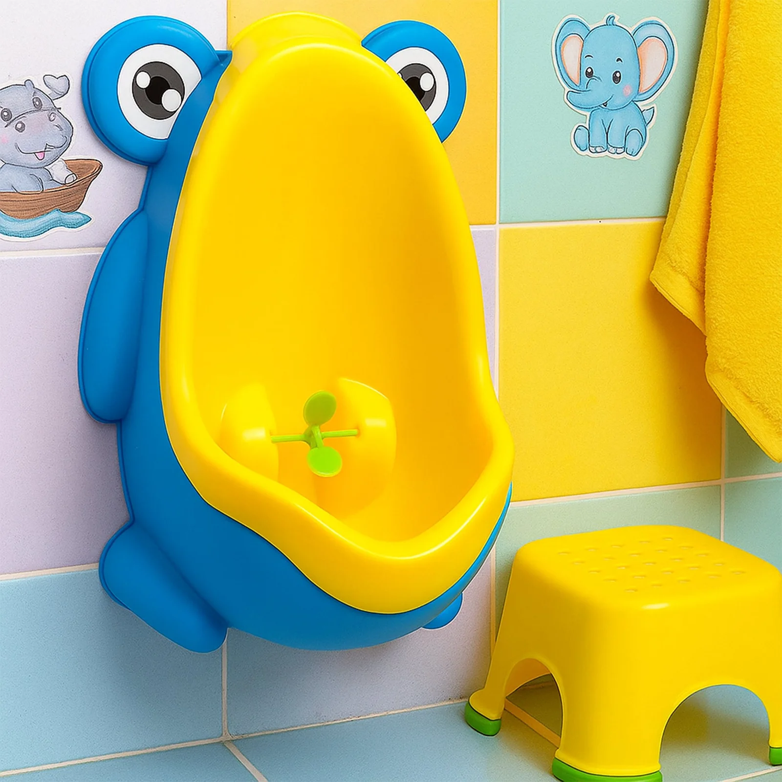 NOCNIK PISUAR WC MINI ŻABA - niebieski