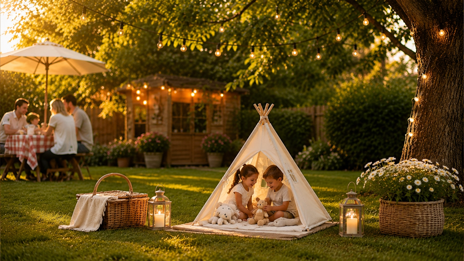 NAMIOT TIPI DLA DZIECI WIGWAM INDIAŃSKI DOMEK DO ZABAWY W OGODZIE DOMU