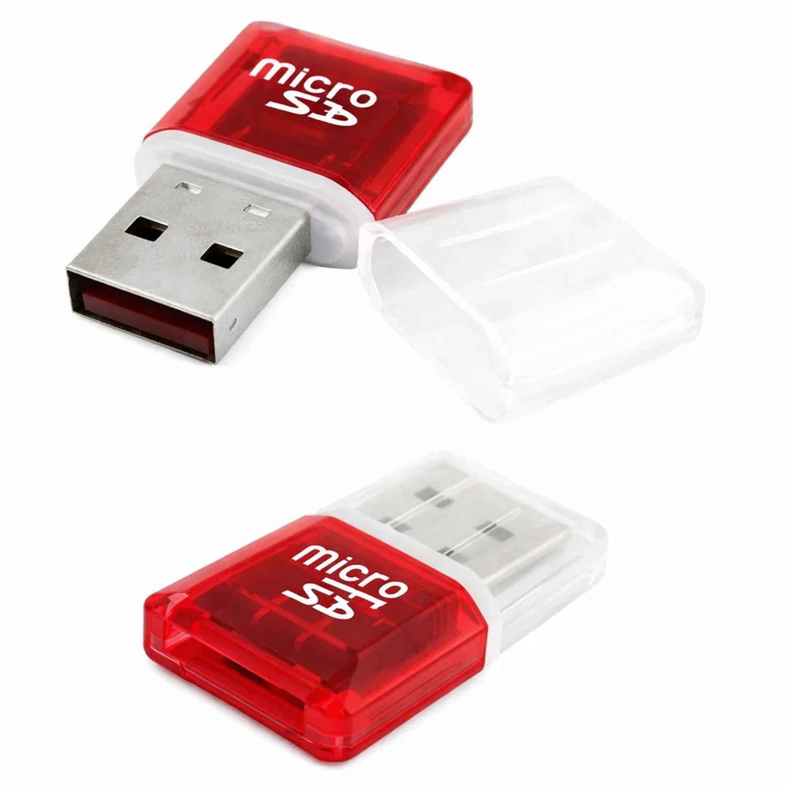 CZYTNIK KART MICRO SD SDHC - czerwony