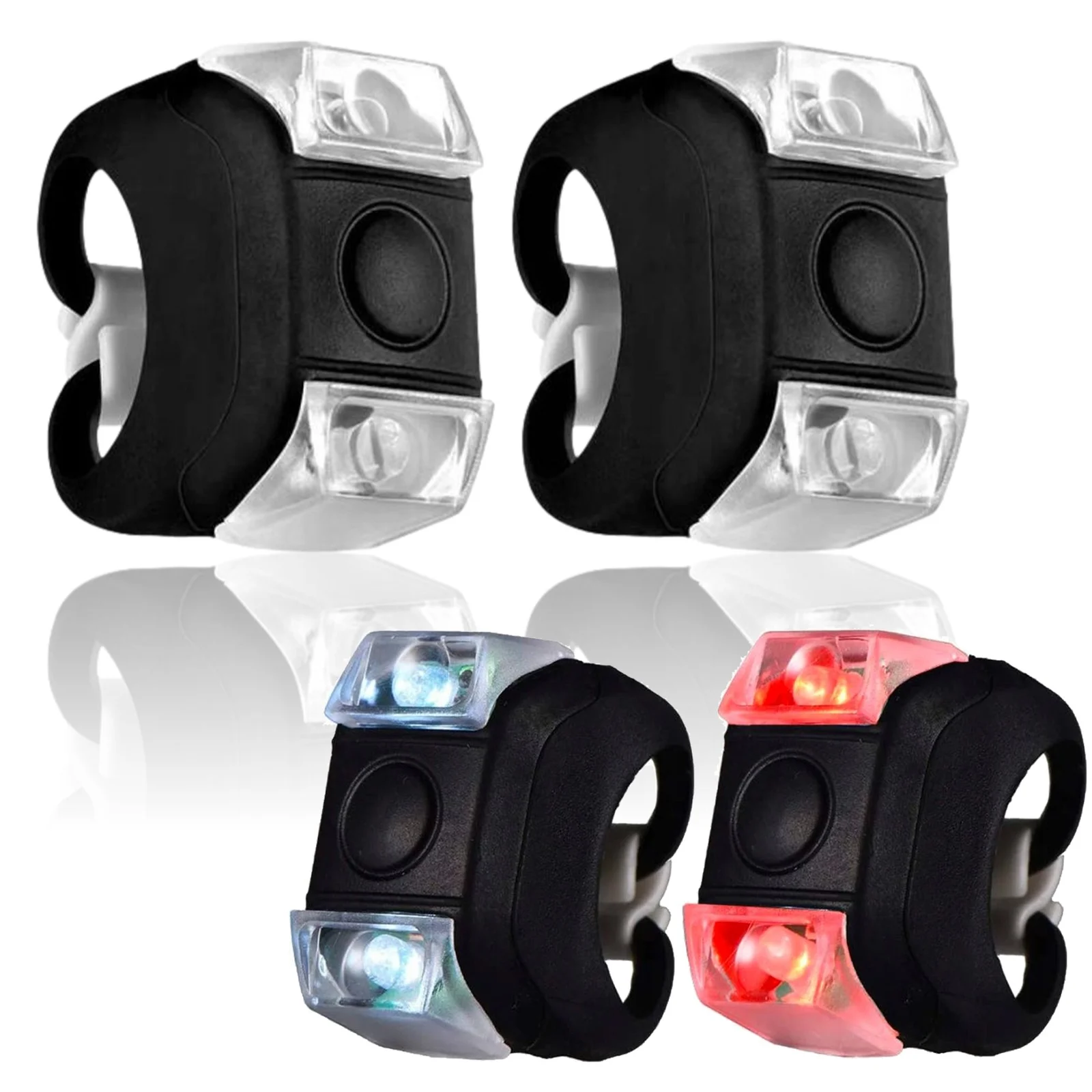 LAMPKI ROWEROWE LAMPKA NA ROWER LED PRZÓD TYŁ 2SZT ZESTAW LAMPEK DO ROWERU