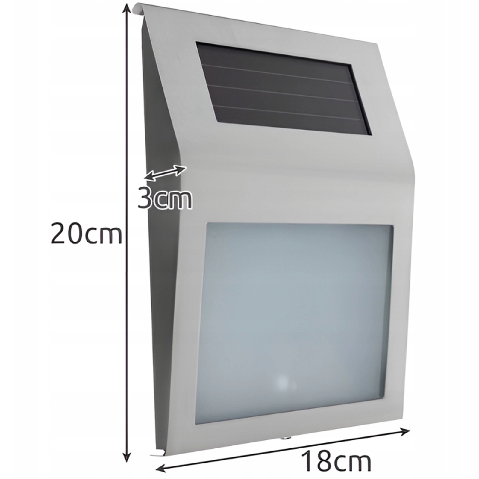 PODŚWIETLANY NUMER DOMU SOLARNY 20x18CM LAMPA LED NA DOM CZUJNIK ZMIERZCHU