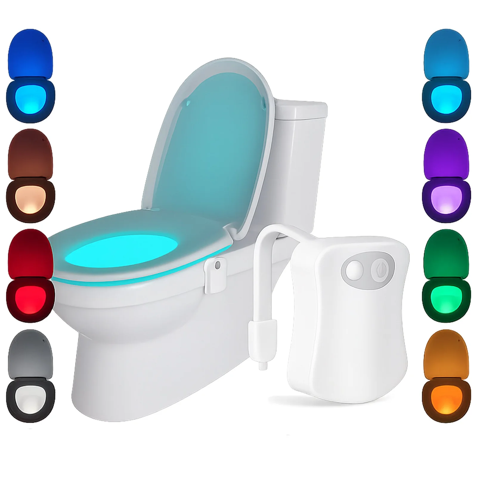 LAMPKA NOCNA LED DO TOALETY WC PODŚWIETLENIE MUSZLI CZUJNIK RUCHU ZMIERZCHU
