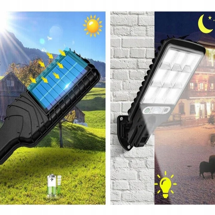 LAMPA LATARNIA ULICZNA SOLARNA 108 COB + PILOT