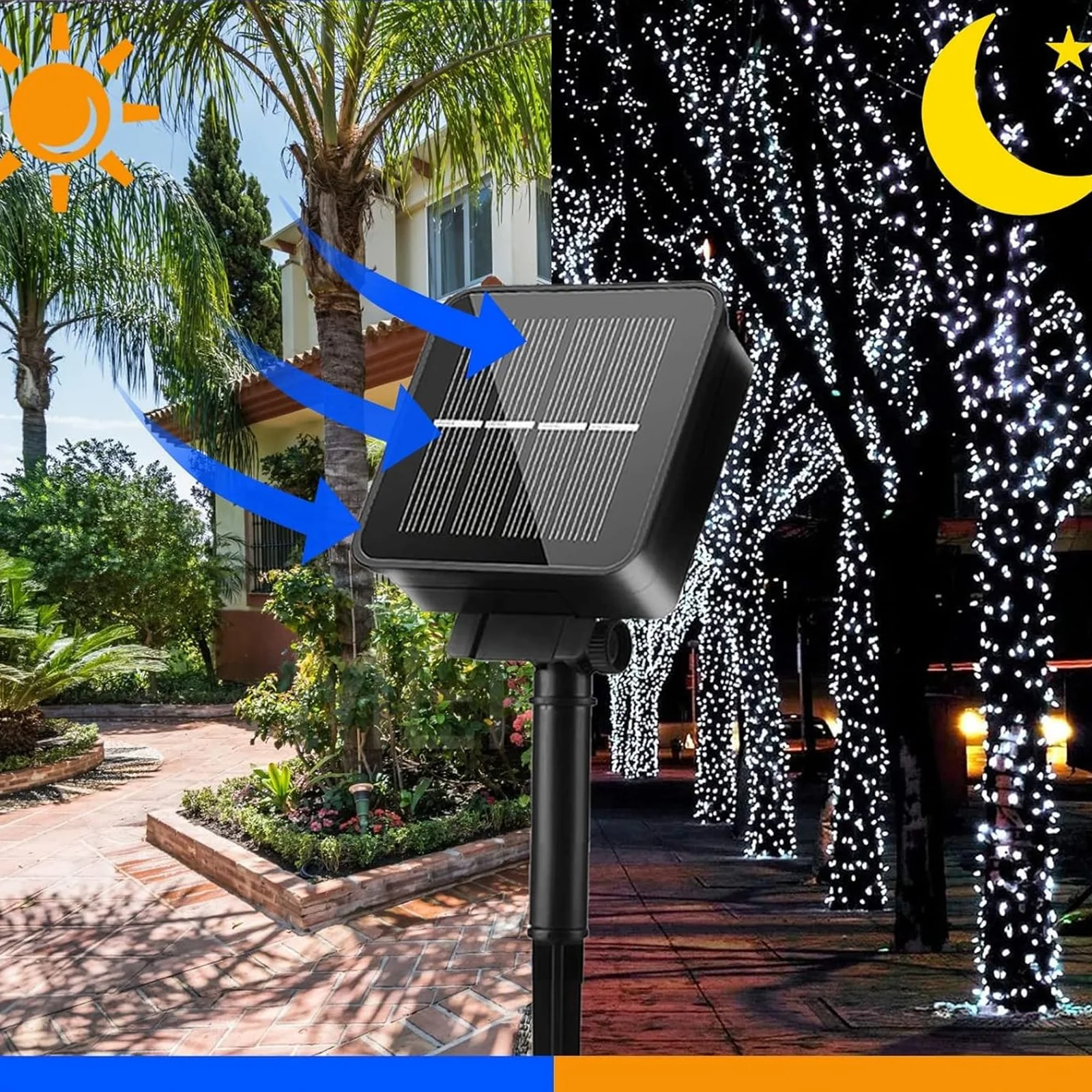 GIRLANDA LAMPKI SOLARNE OGRODOWE DRUCIKI LAMPA LAMPKA OŚWIETLENIE 200 LED
