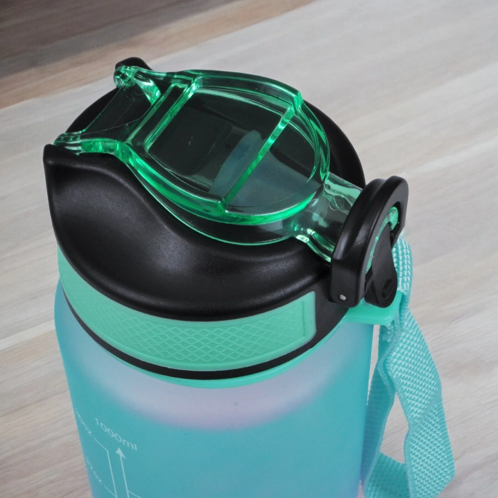 BUTELKA MOTYWACYJNA NA WODĘ 1000ML BIDON Z MIARKĄ SIŁOWNIA FITNESS 1L