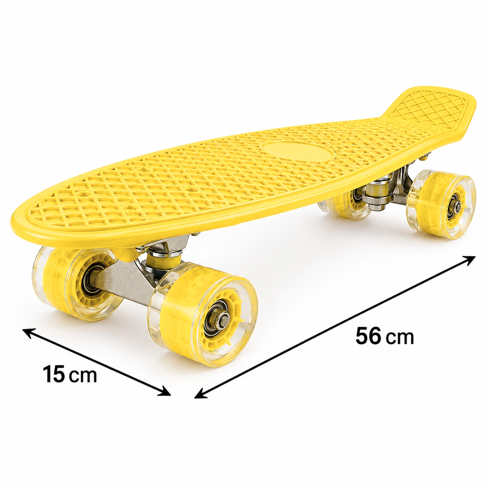 FISZKA DESKOROLKA FISHBOARD DLA DZIECKA ŚWIECĄCE KOŁA LED 56x15CM 82A RGB