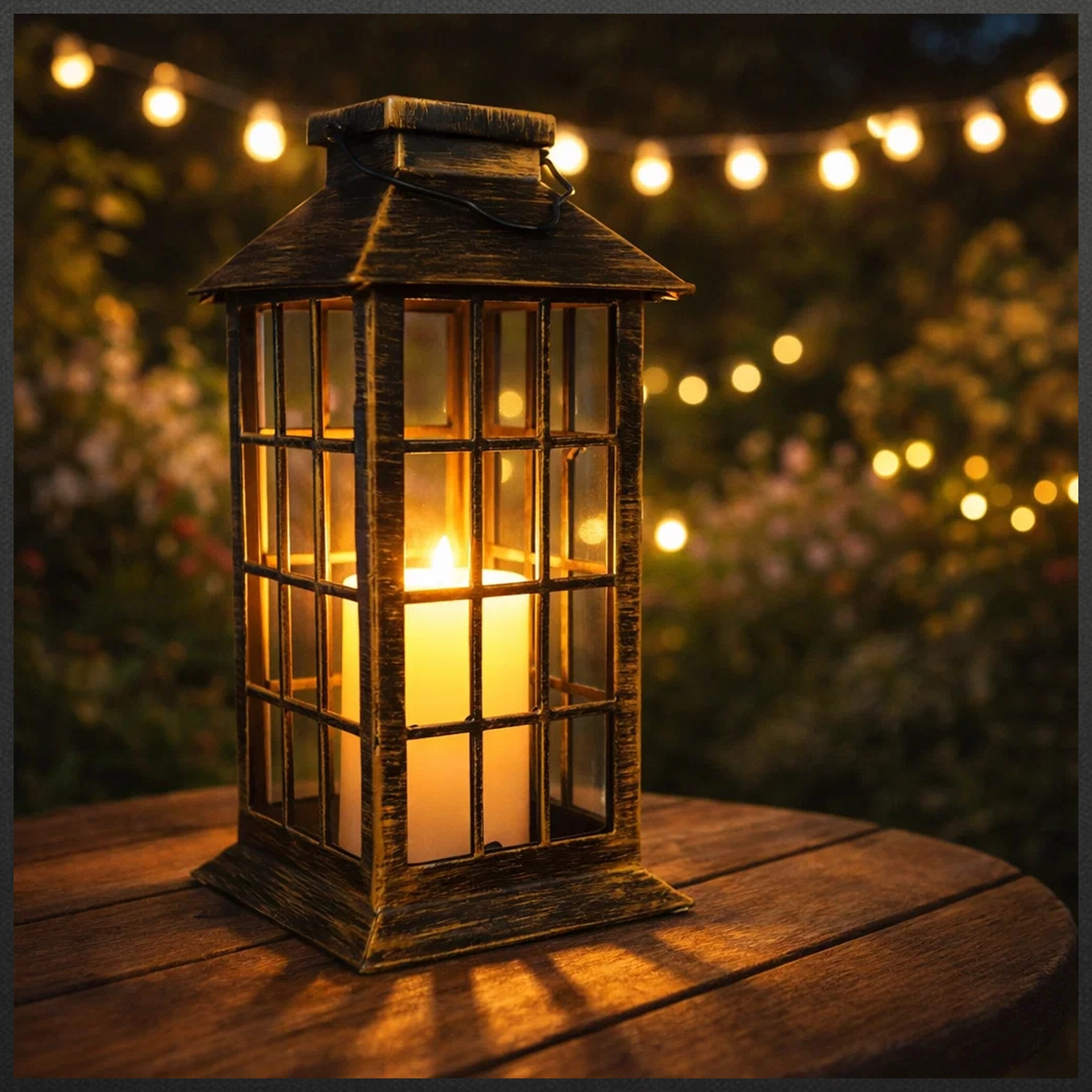 LATARNIA LAMPA SOLARNA LATARENKA OGRODOWA LAMPION SOLARNY DEKORACJA LED