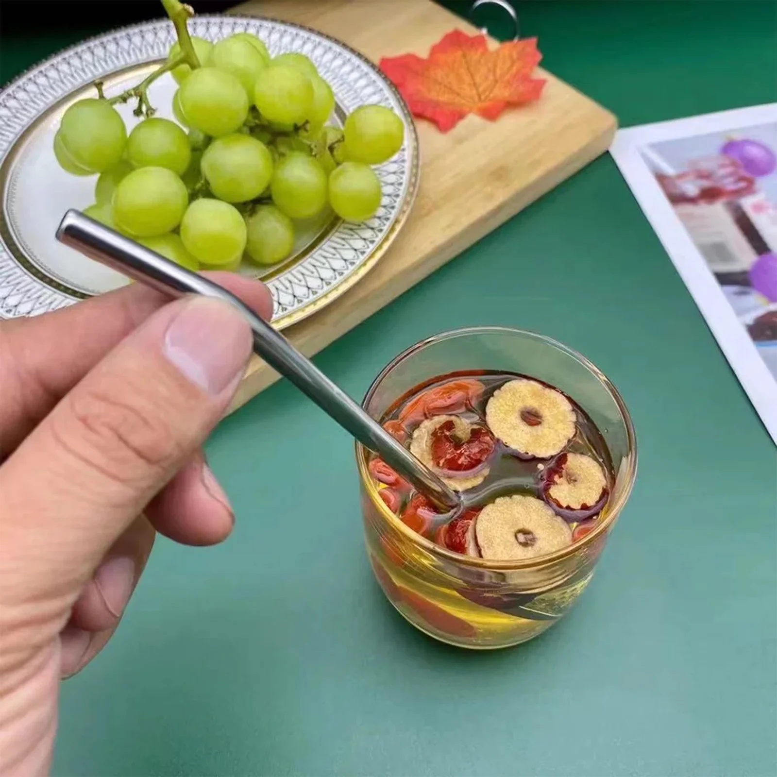 BOMBILLA ŁYŻECZKA ŁYŻKA Z FILTREM DO YERBA MATE STAL NIERDZEWNA 18 CM
