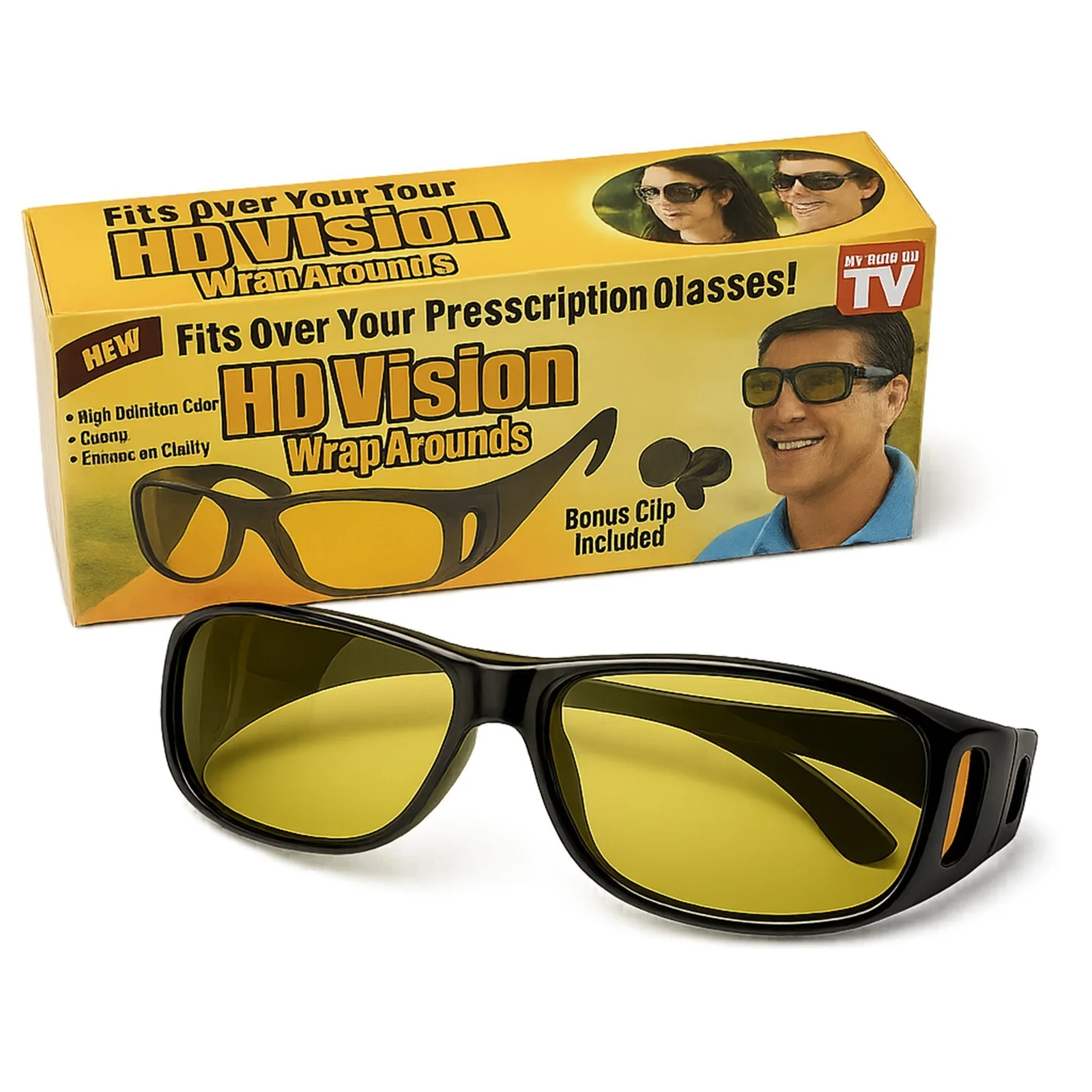 2x OKULARY DO JAZDY NOCĄ DLA KIEROWCÓW AUTA HD VISION PRZECIWSŁONECZNE