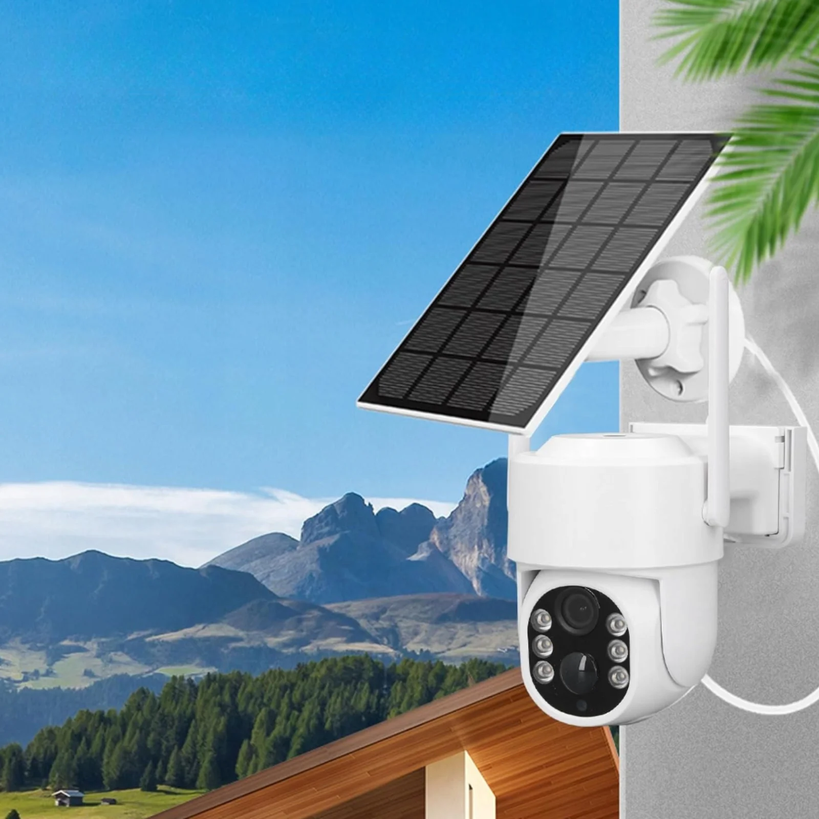 KAMERA SOLARNA WIFI 4MPX ZEWNĘTRZNA OBROTOWA BEZPRZEWODOWA ALARM IP 4MPX