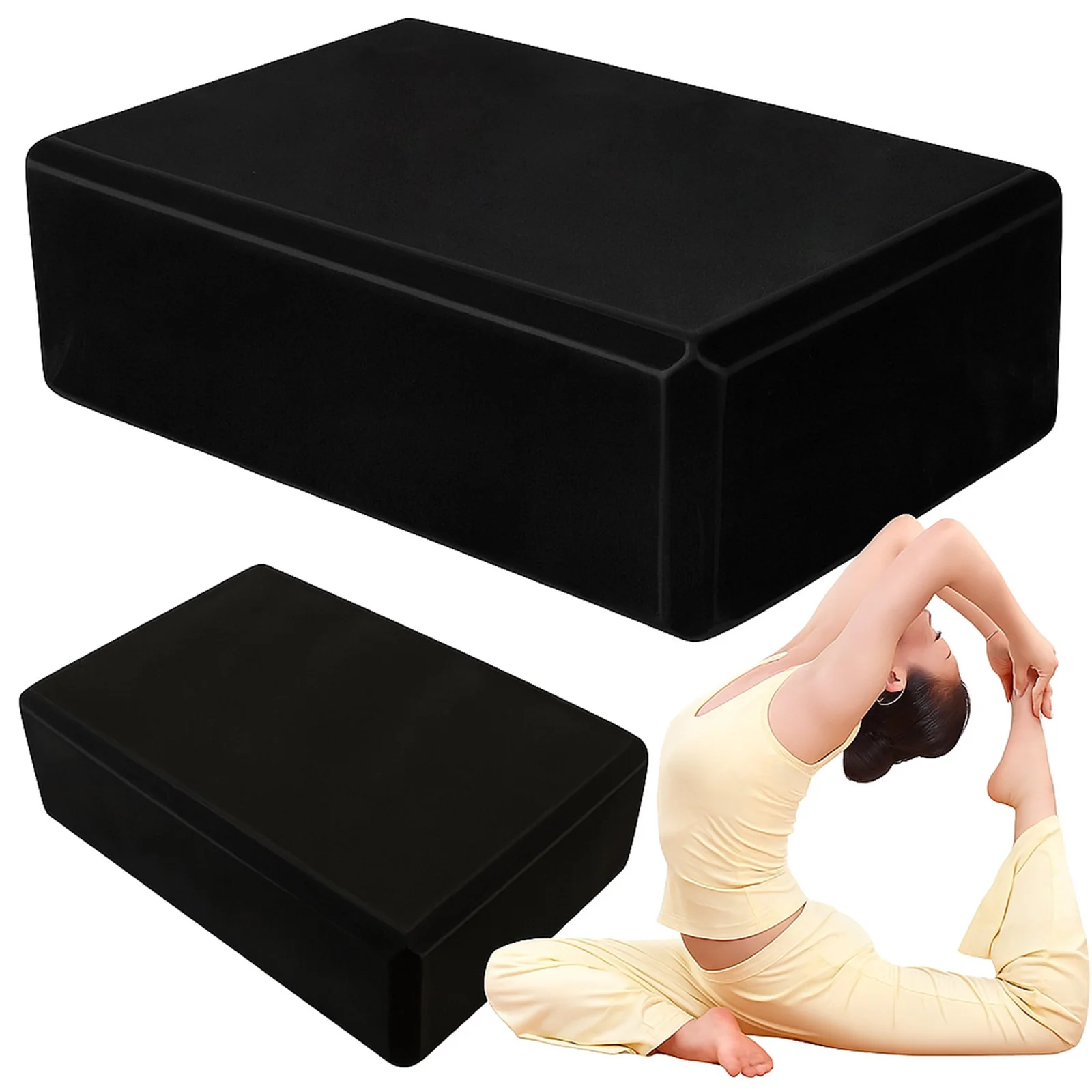 KOSTKA DO JOGI YOGI KLOCEK 23cm x 15cm x 7,5cm - czarny