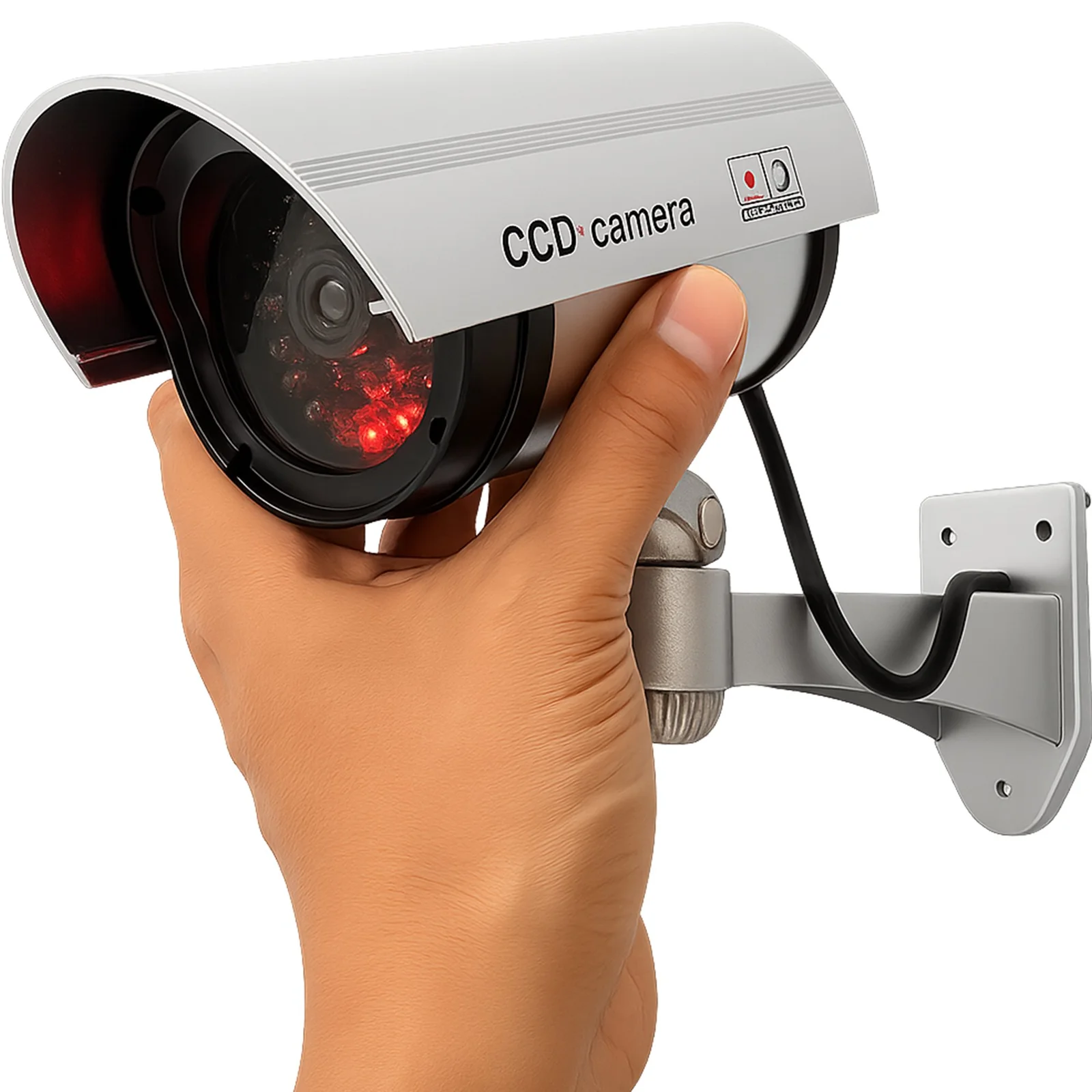 KAMERA ATRAPA IR LED MONITORING KAMERA ZEWNĘTRZNA ŚCIENNA Z DIODĄ MIGAJĄCA