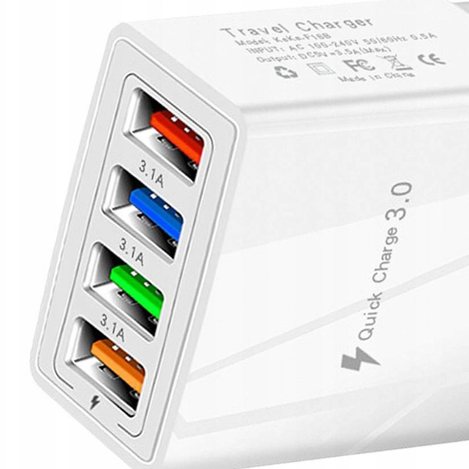 ŁADOWARKA SIECIOWA 4xUSB QUICK CHARGE SZYBKA 3.0 ZASILACZ MOCNY KOSTKA USB