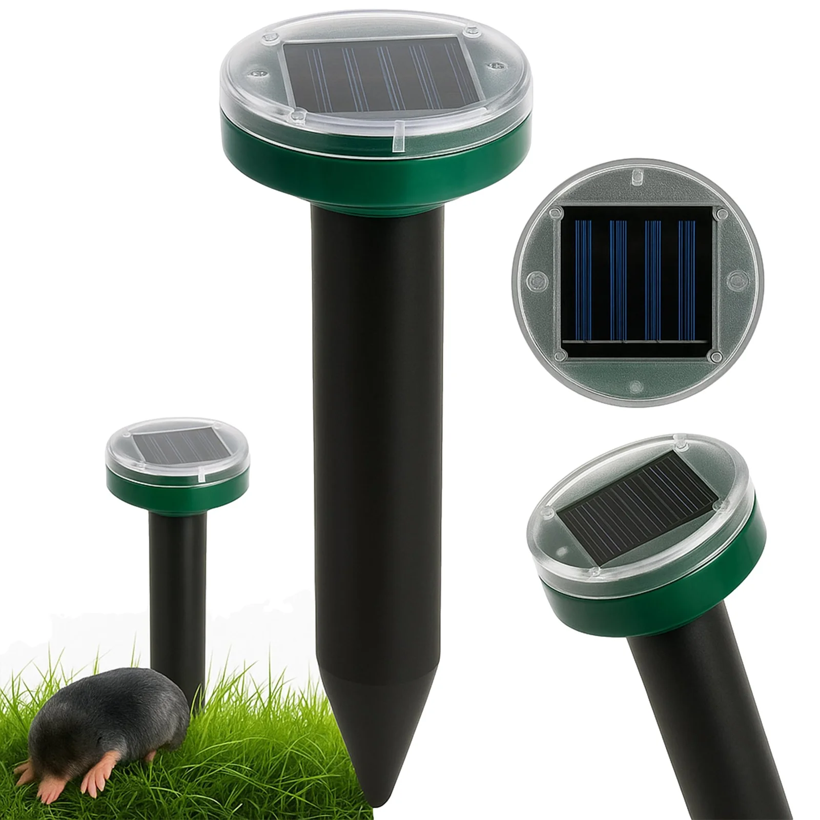 ODSTRASZACZ KRETÓW SILNY NA KRETY NORNICE MYSZY KUNY GRYZONIE SOLARNY MOCNY