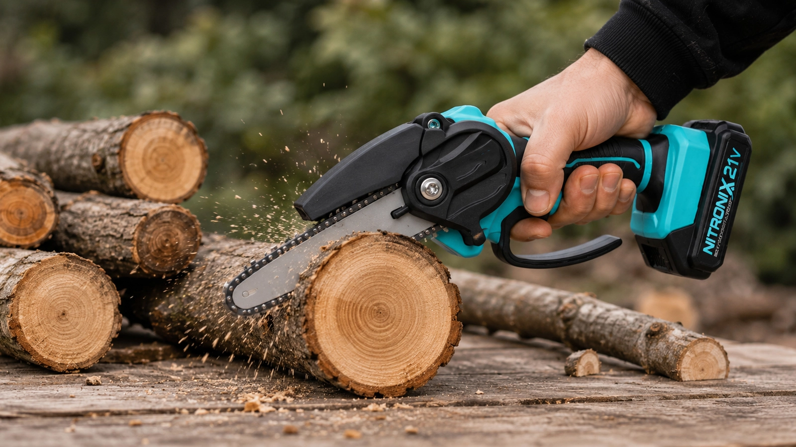 PIŁA ŁAŃCUCHOWA AKUMULATOROWA 8” 6" 2x AKU 21V PILARKA GAŁĘZIÓWKA DO DRZEWA