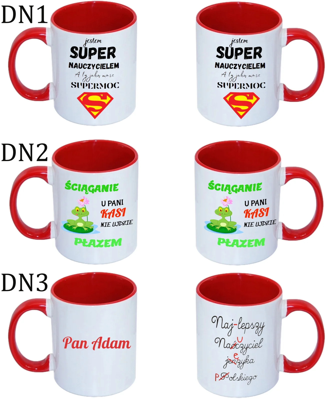 KUBEK DO SUBLIMACJI 330ML CZERWONY UCHWYT