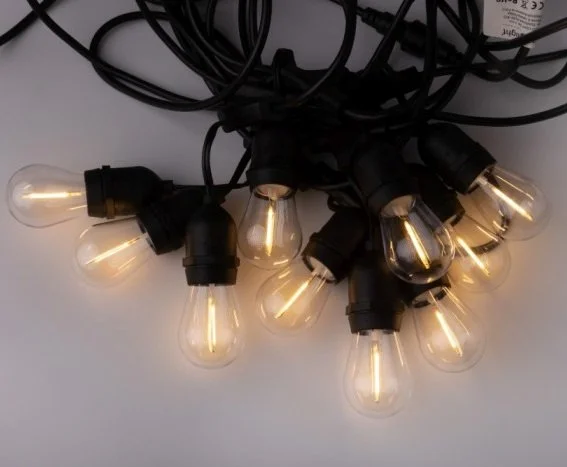 GIRLANDA ŁAŃCUCH ŚWIETLNY 10x LED E27 LAMPKI OŚWIETLENIE OGRODOWE DO OGRODU