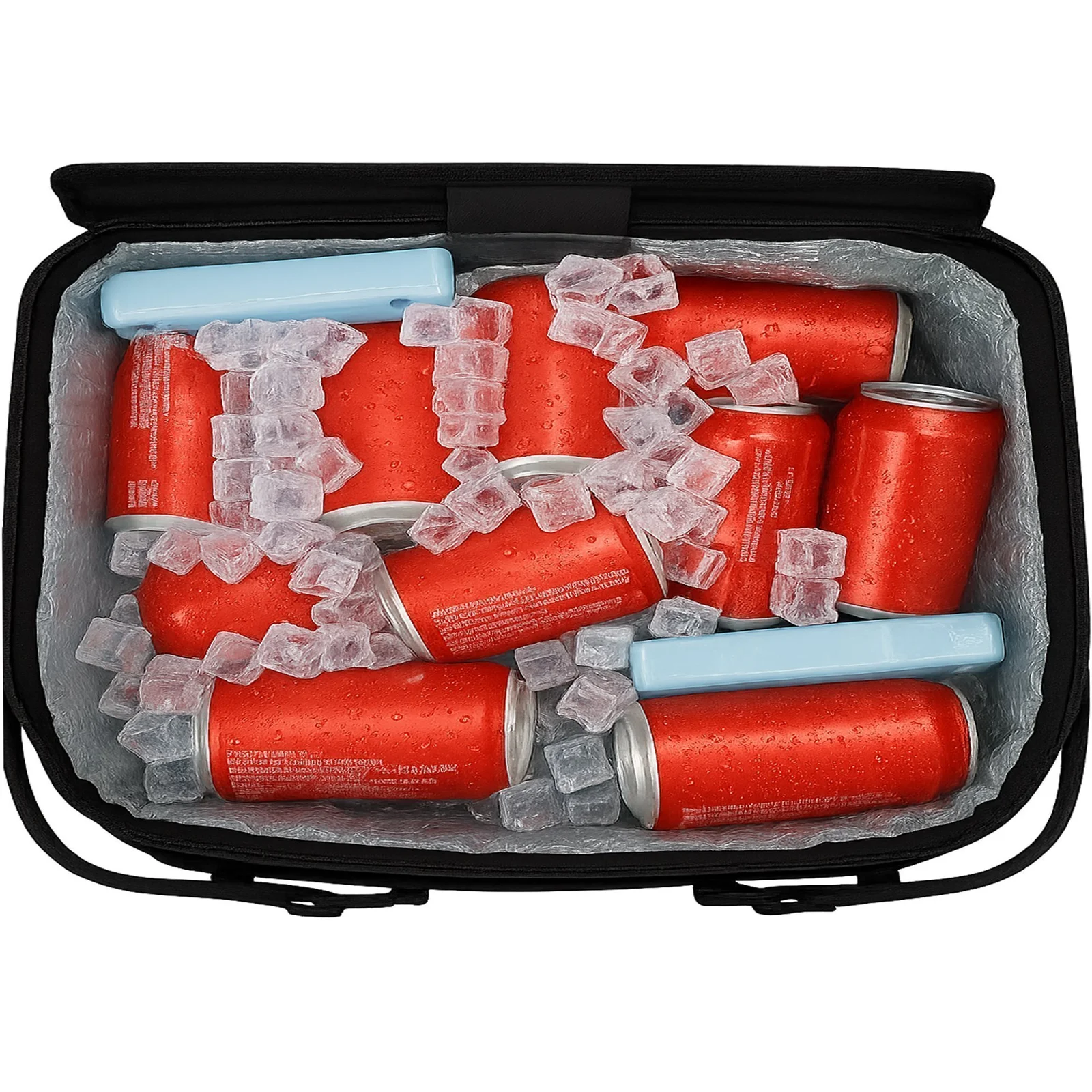 KOSZ PIKNIKOWY 49x27 DWIE RĄCZKI - niebieski