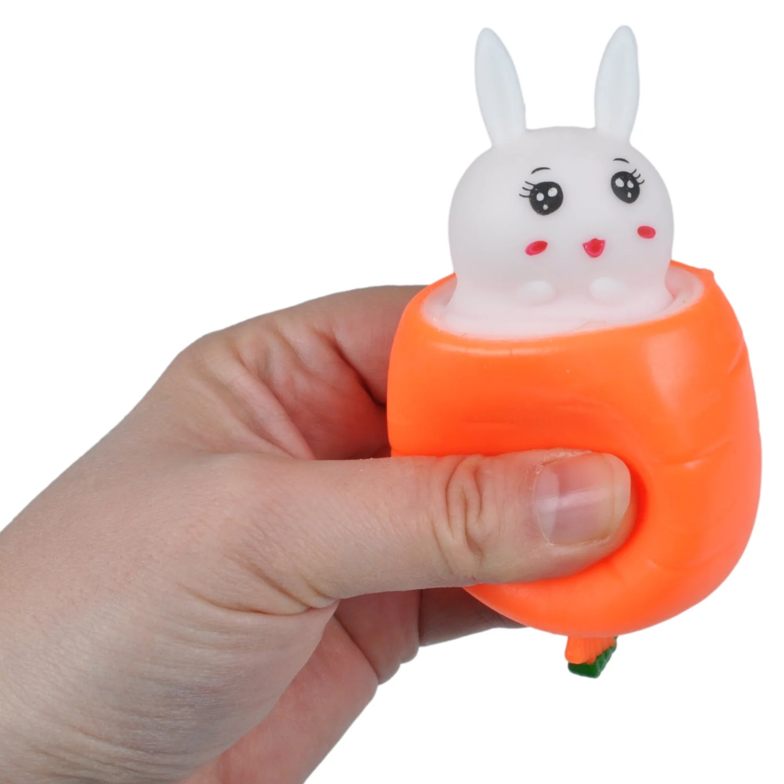 GNIOTEK ANTYSTRESOWY SQUISHY KRÓLIK ZAJĄC W MARCHEWCE ŚMIESZNY WIELKANOC