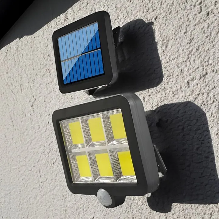 LAMPA SOLARNA LED Z CZUJNIKIEM RUCHU I ZMIERZCHU ZEWNĘTRZNA OGRODOWA MOCNA