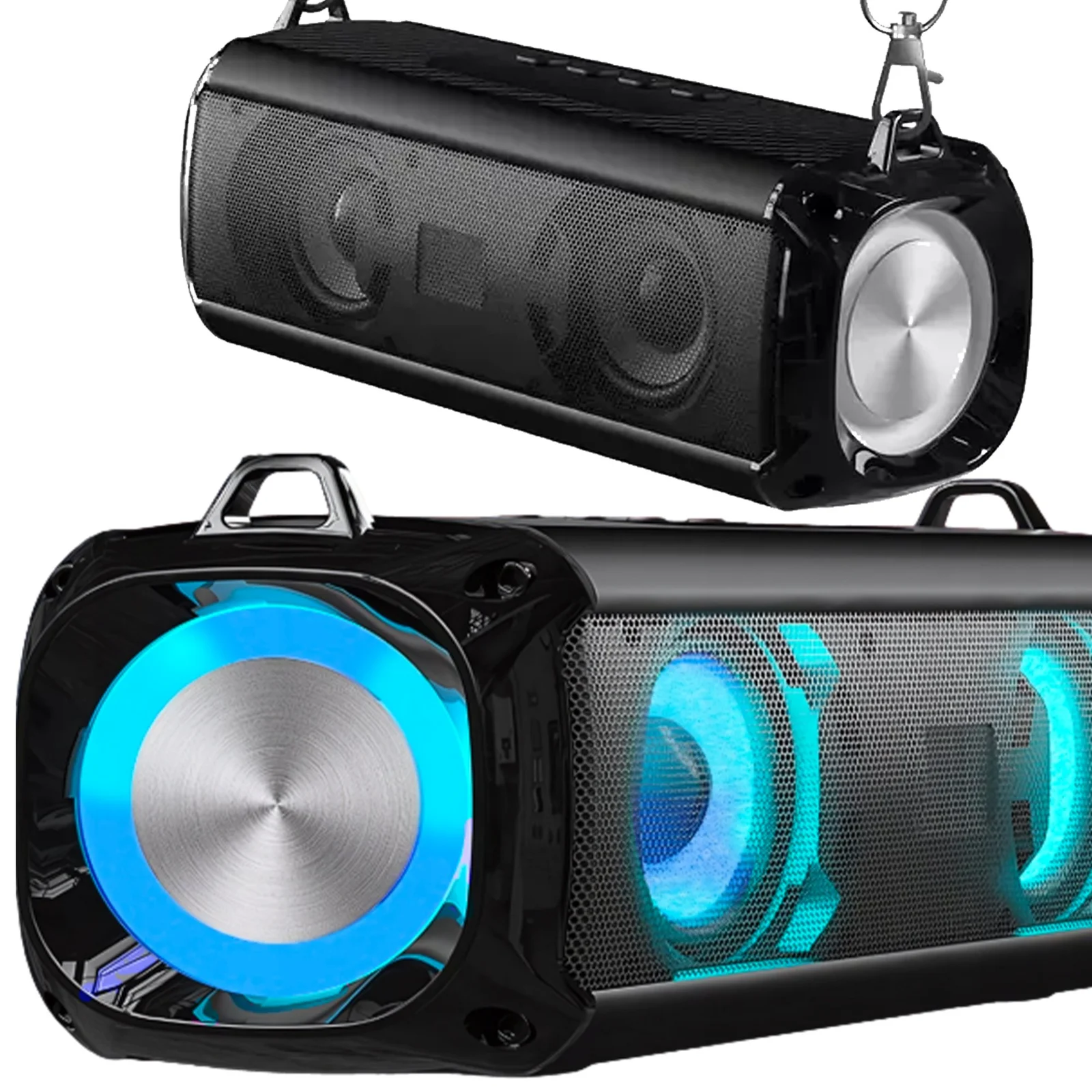 GŁOŚNIK BLUETOOTH LED PRZENOŚNY BS-33D