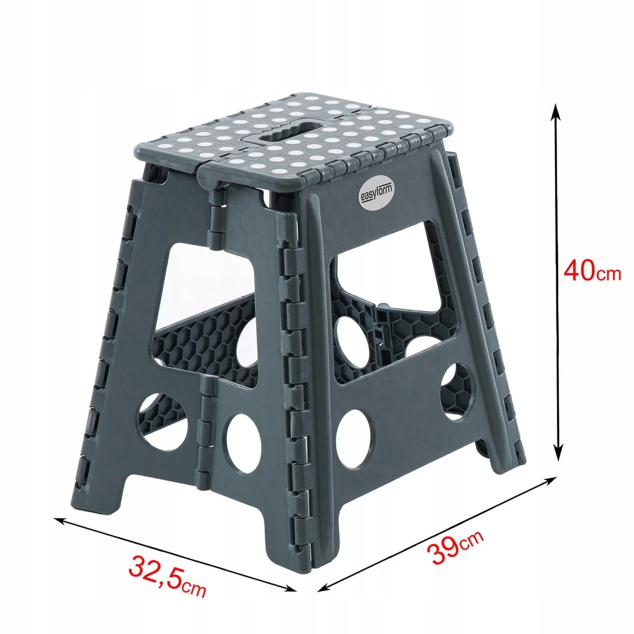 EASYFORM TABORET STOŁEK SKŁADANY 39CM - szary