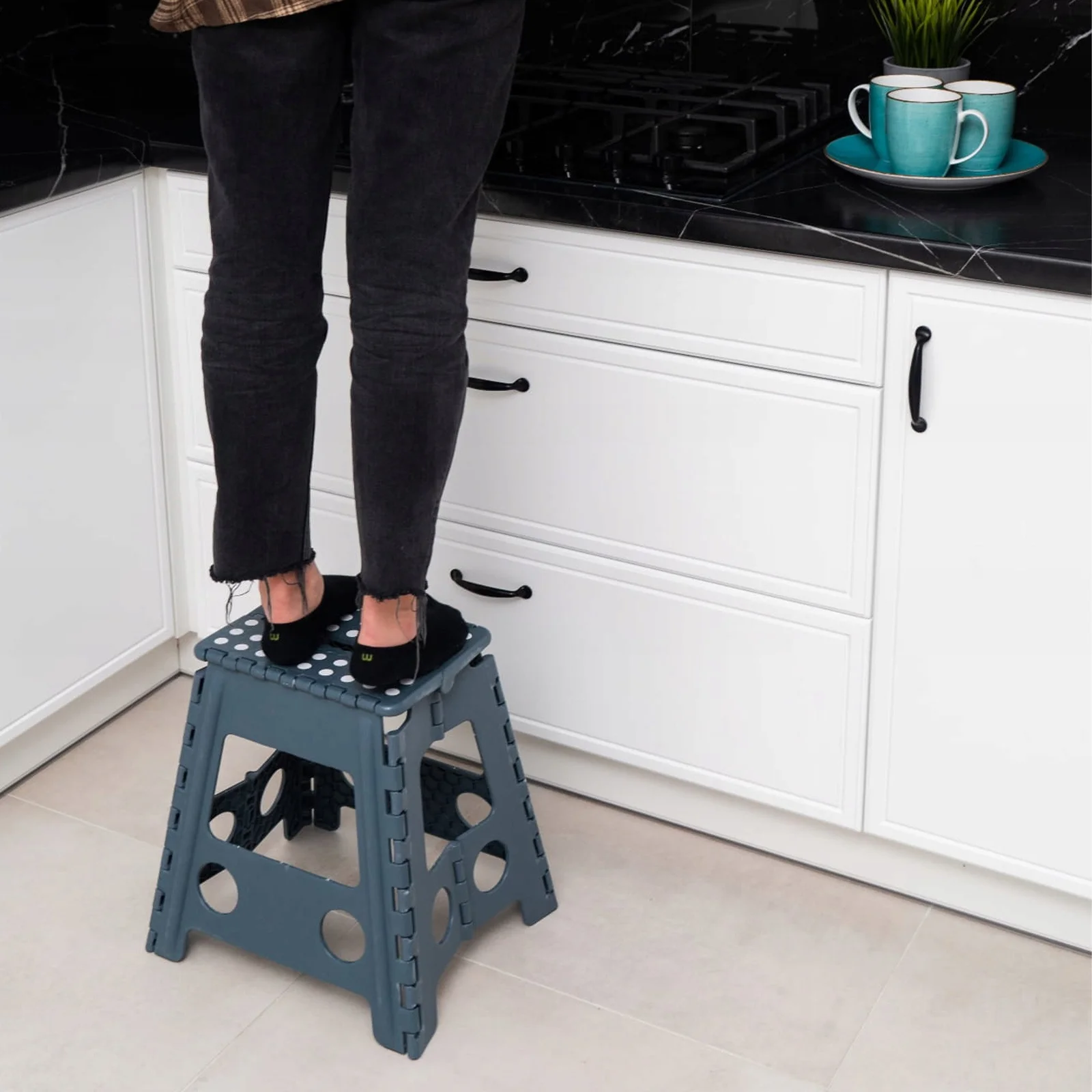 EASYFORM TABORET STOŁEK SKŁADANY 39CM - szary