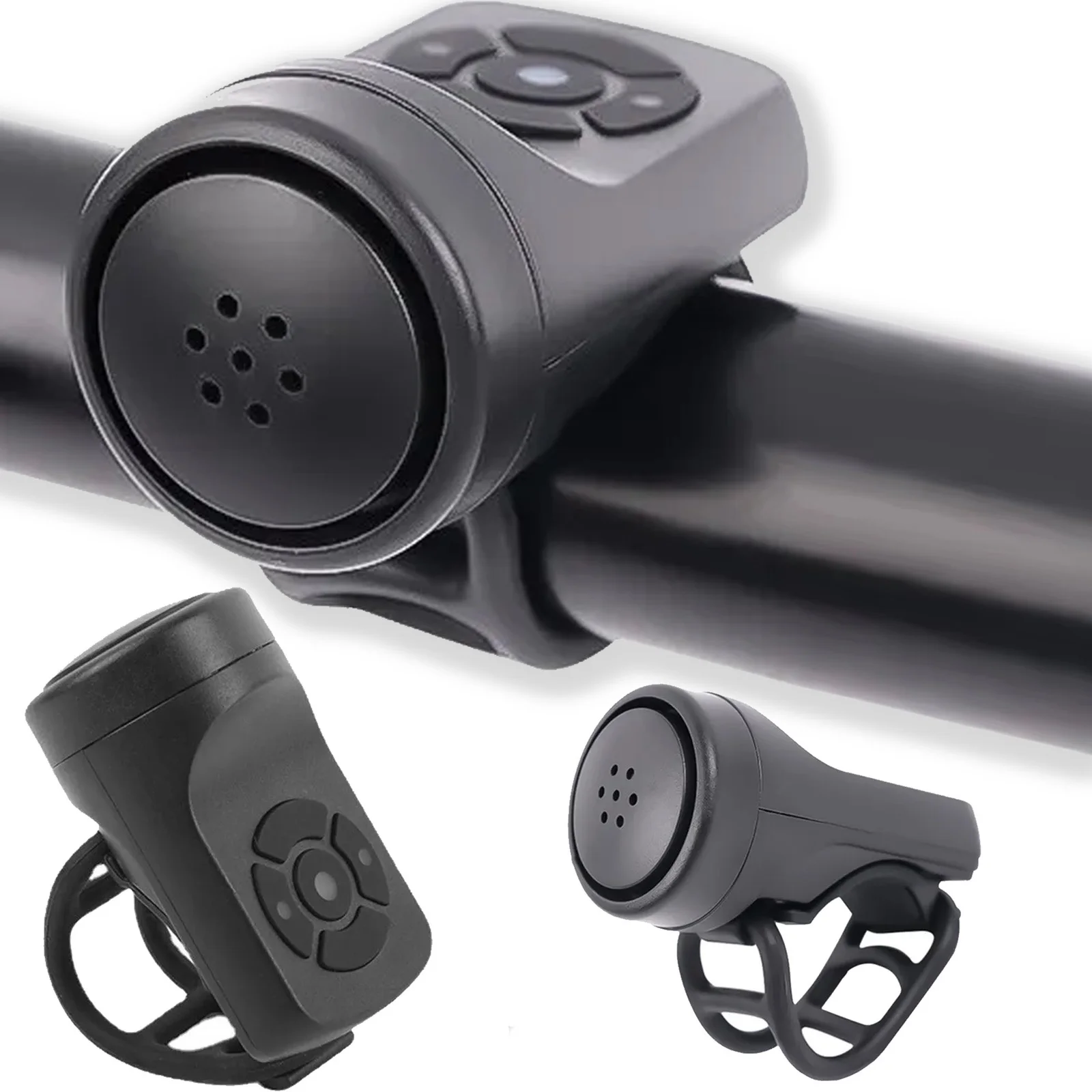 DZWONEK ROWEROWY ELEKTRONICZNY USB Z ALARMEM GŁOŚNY 120dB KLAKSON NA ROWER