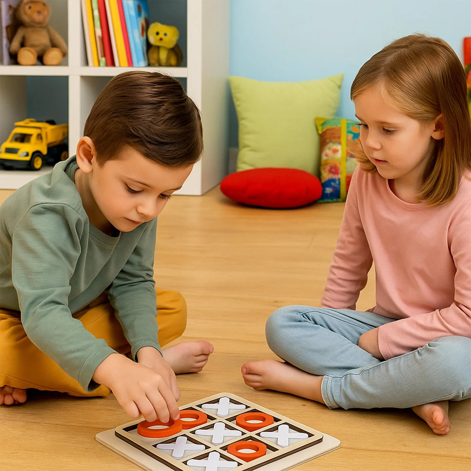 GRA PLANSZOWA KÓŁKO I KRZYŻYK EKO DREWNIANA LOGICZNA EDUKACYJNA DLA DZIECI