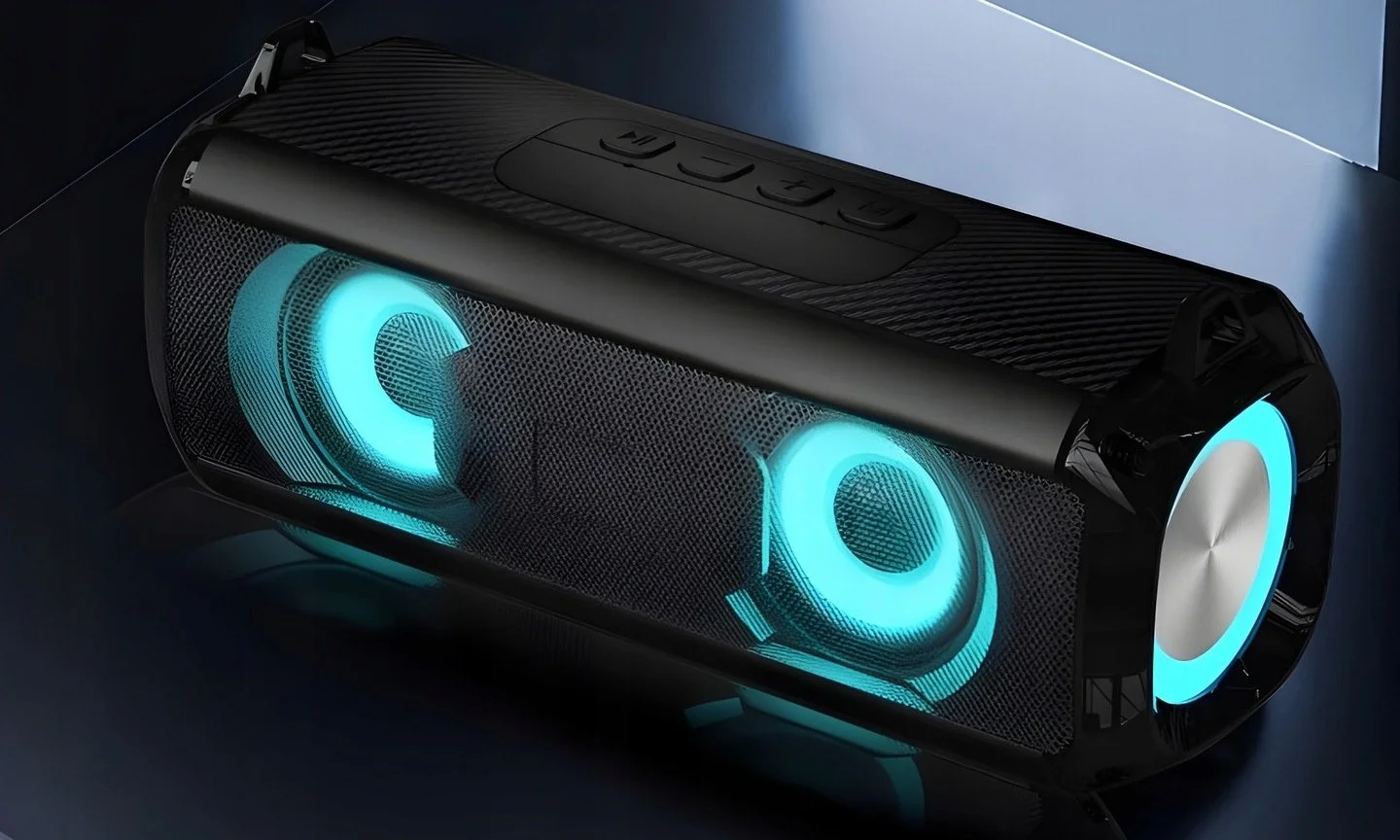 GŁOŚNIK BLUETOOTH LED PRZENOŚNY BS-33D