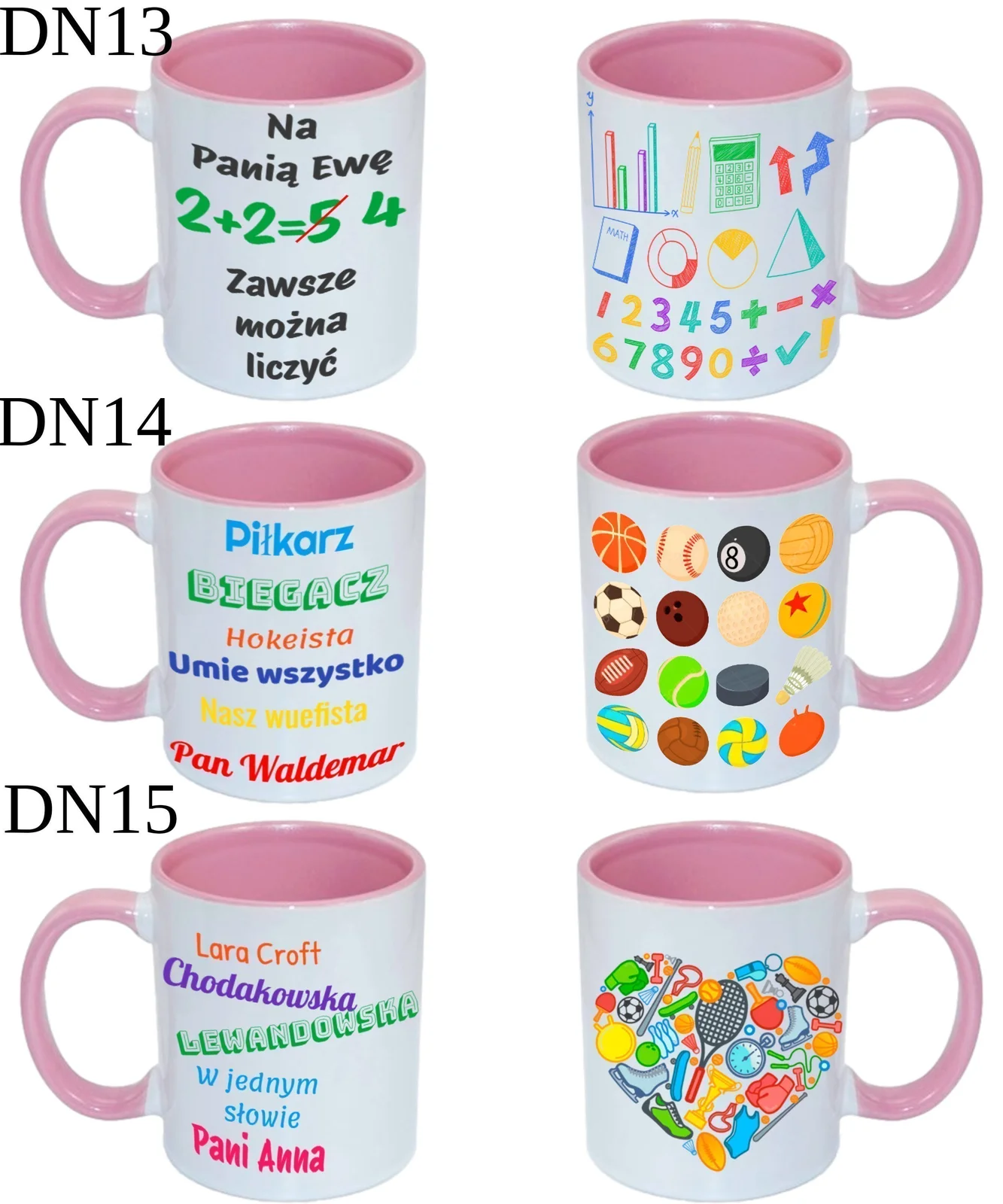 KUBEK DO SUBLIMACJI 330ML RÓŻOWY UCHWYT