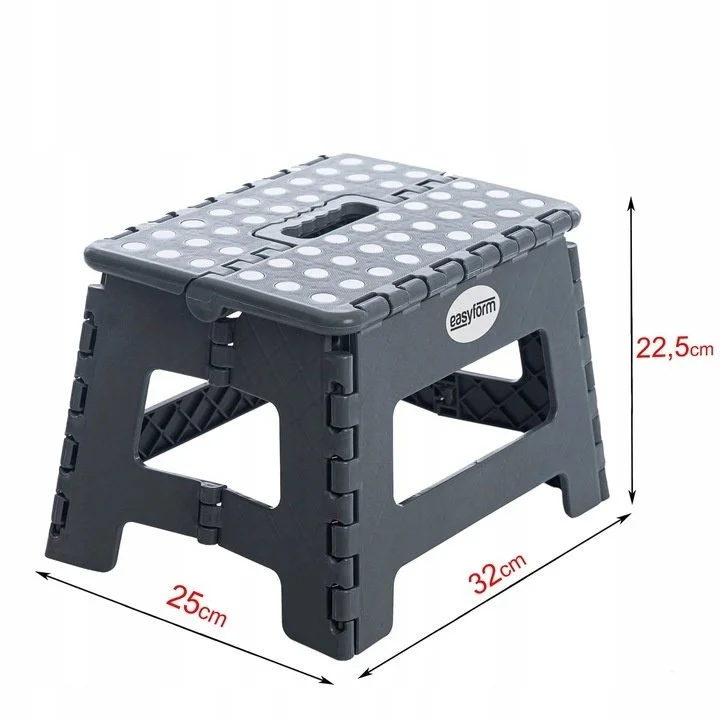 EASYFORM TABORET STOŁEK SKŁADANY 22CM - szary