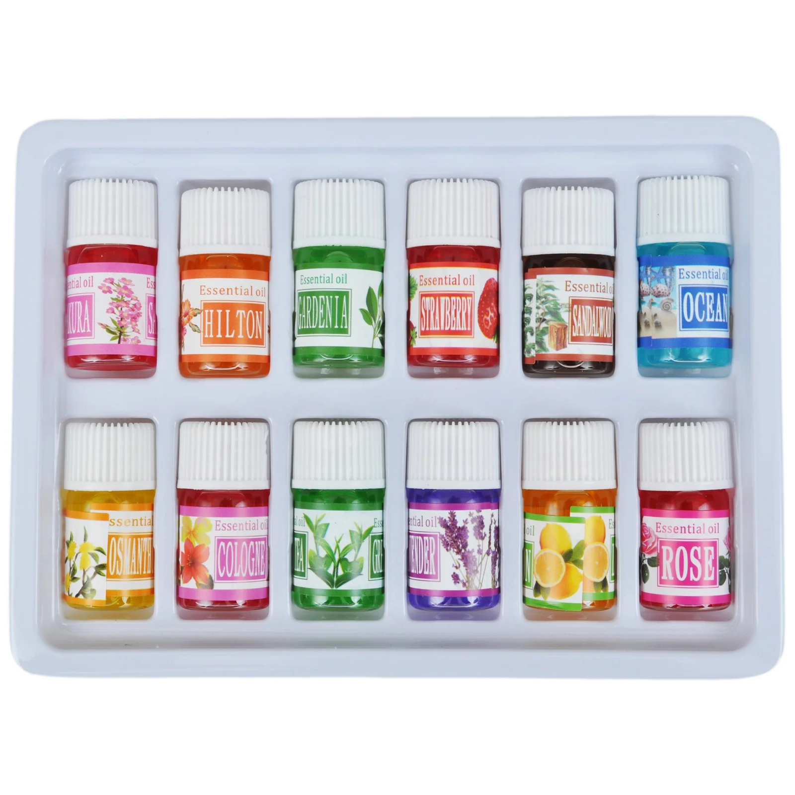 OLEJKI ZAPACHOWE DO AROMATERAPII 12szt 3ml