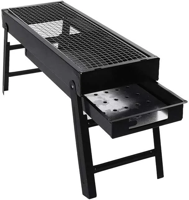 GRILL TURYSTYCZNY SKŁADANY OGRODOWY PRZENOŚNY KEMPINGOWY WĘGLOWY DUŻY 60CM