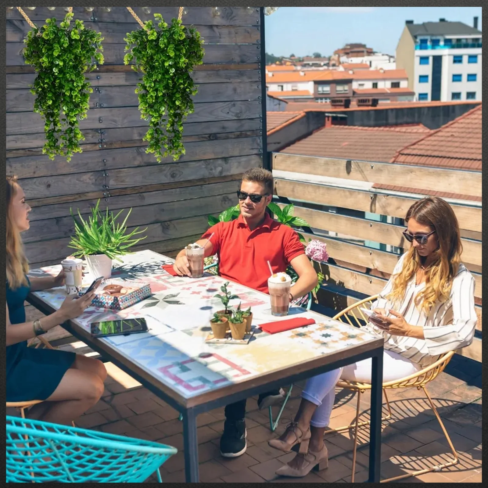 EUKALIPTUS SZTUCZNY GAŁĄZKA ZWISAJĄCA 80CM GIRLANDA ROŚLINA WISZĄCA 80 CM
