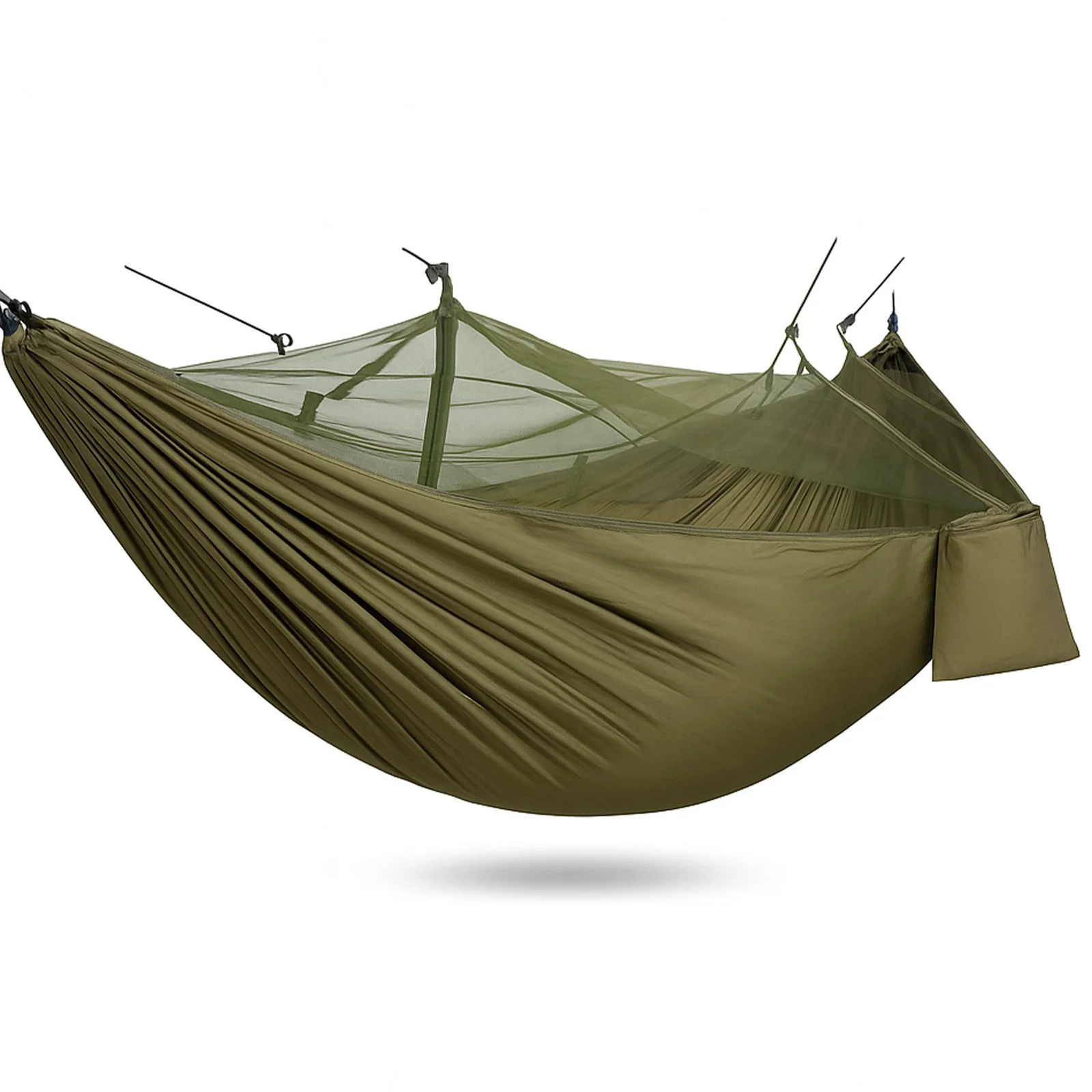 HAMAK Z MOSKITIERĄ TURYSTYCZNY OGRODOWY PODRÓŻNY SURVIVALOWY DUŻY CAMPING