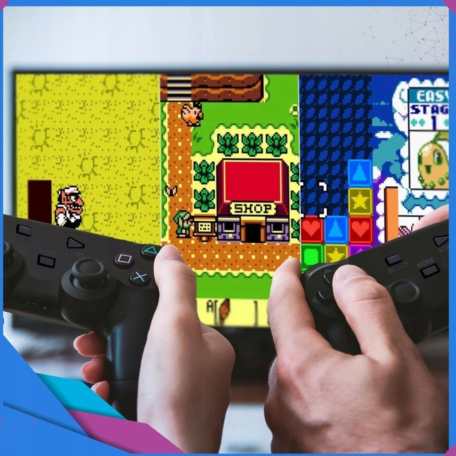 KONSOLA RETRO 10000 GIER 4K HDMI GRA PRZENOŚNA TELEWIZYJNA TV ZESTAW 2 PADY