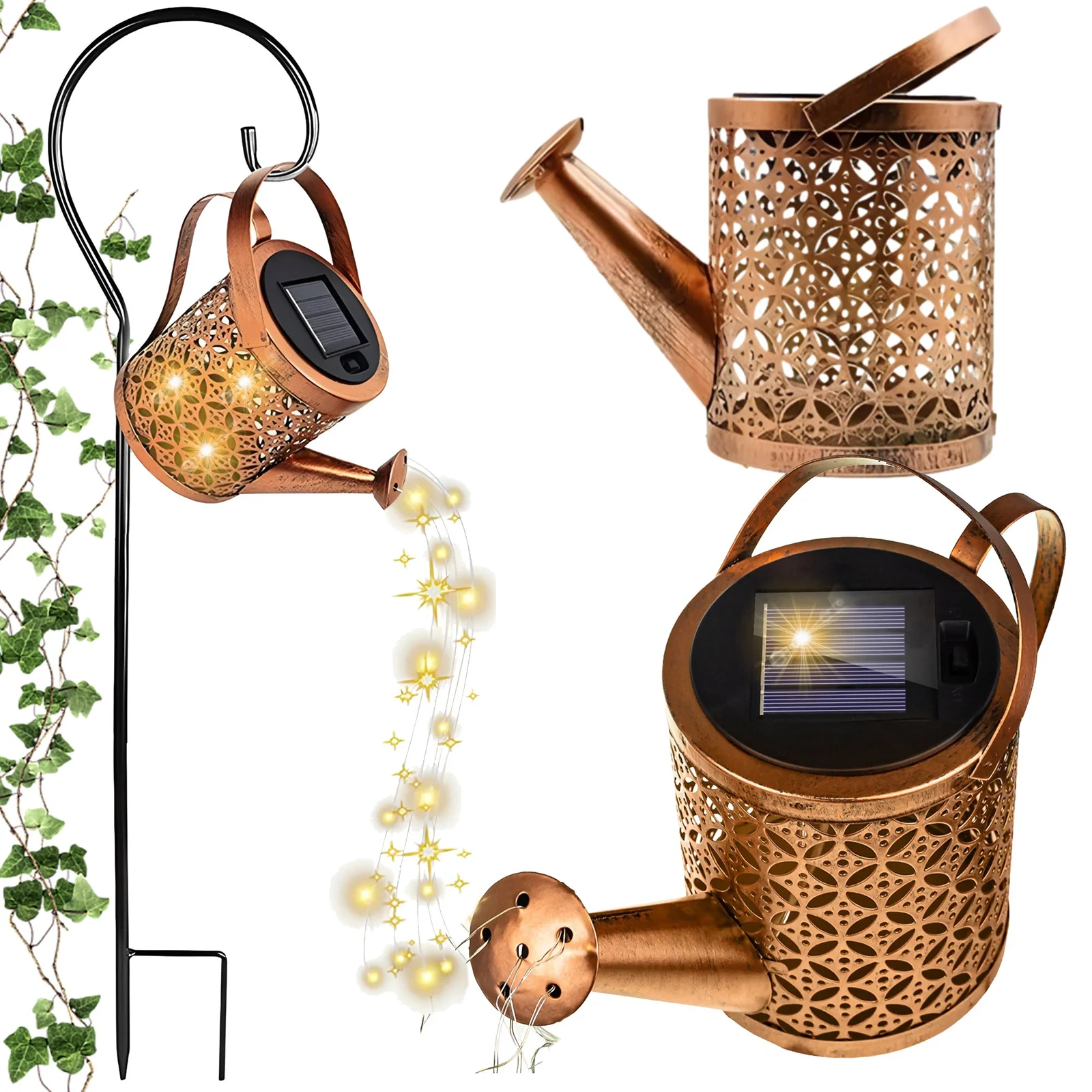 LAMPA SOLARNA OGRODOWA KONEWKA LED WBIJANA DEKORACYJNA GIRLANDA 100CM ECO