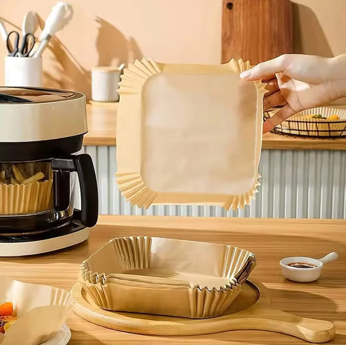 50x PAPIEROWY WKŁAD PIECZENIA FRYTKOWNICY BEZTŁUSZCZOWEJ AIR FRYER WKŁADY