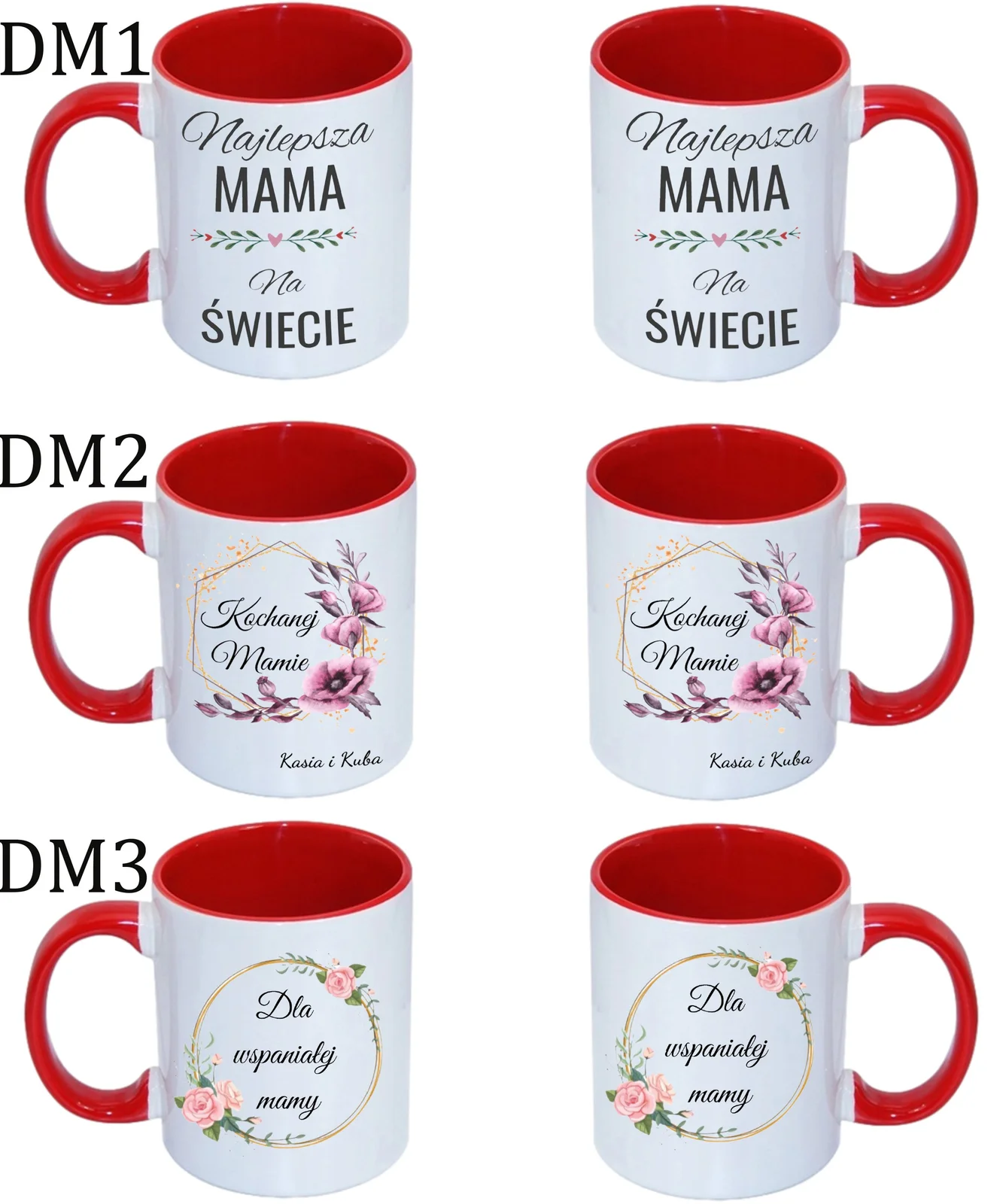 KUBEK DO SUBLIMACJI 330ML CZERWONY UCHWYT