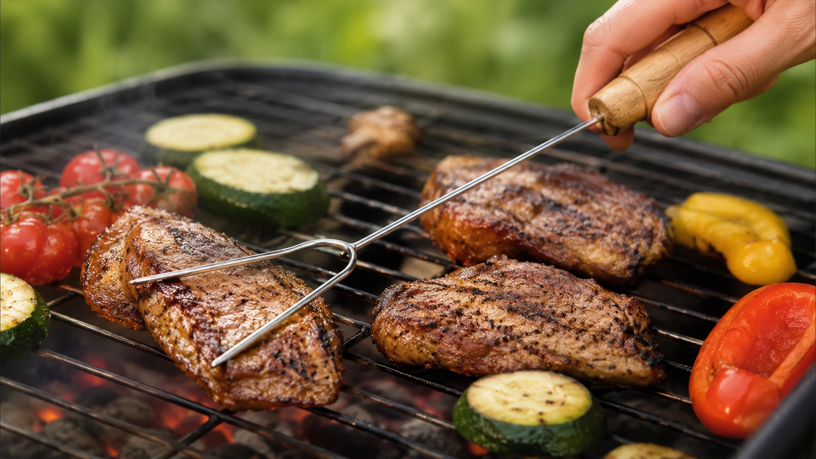 AKCESORIA DO GRILLA ZESTAW CHWYTAK ŁOPATKA SZPIKULEC 3SZT PRZYBORY GRILLOWE