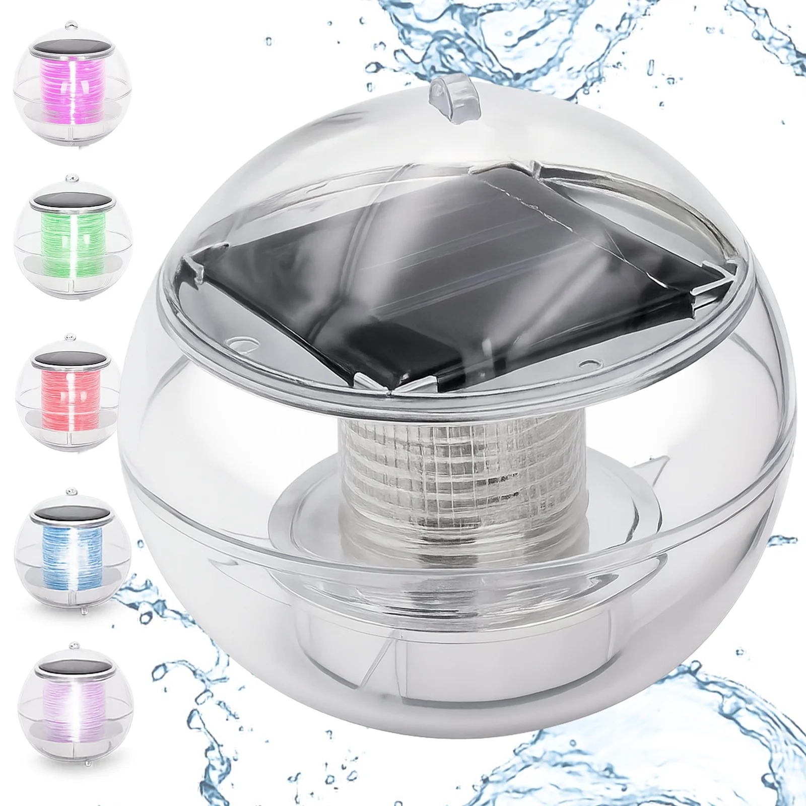 LAMPA LAMPKA SOLARNA LED PŁYWAJĄCA KULA DO BASENU SPA JACUZZI STAWU OCZKA