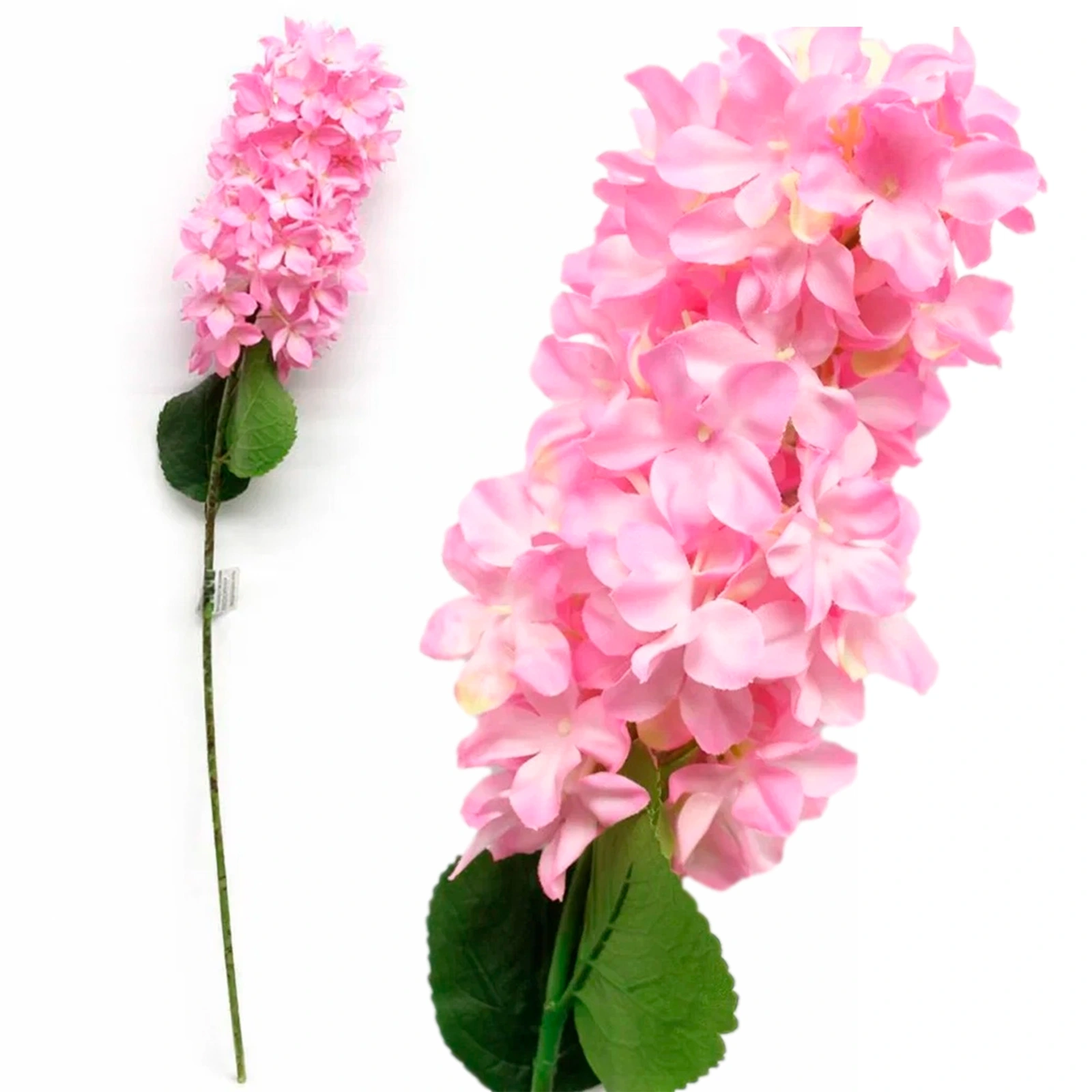 HORTENSJA SZTUCZNA POJEDYNCZA 90CM (kwiat 25cm) - różowy