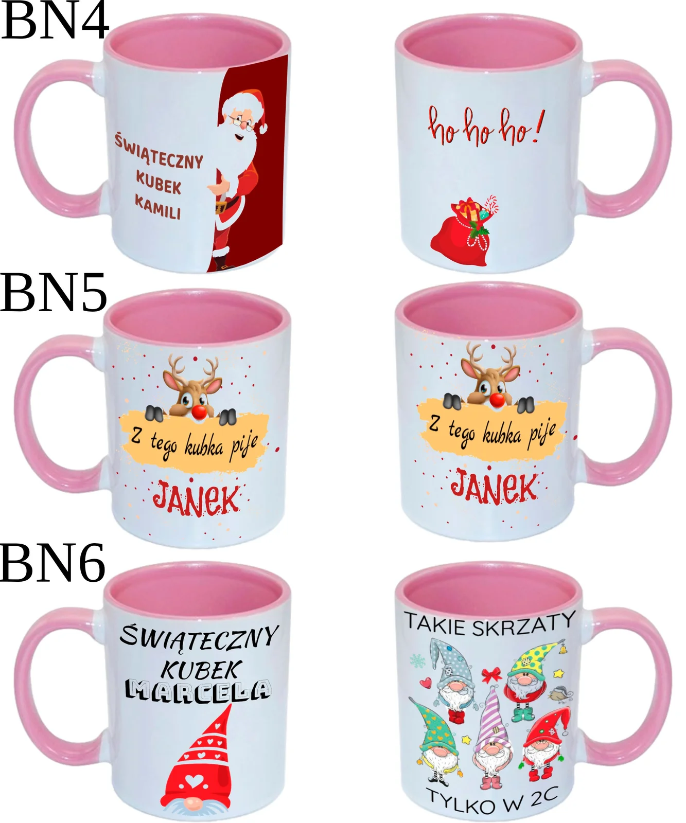KUBEK DO SUBLIMACJI 330ML RÓŻOWY UCHWYT