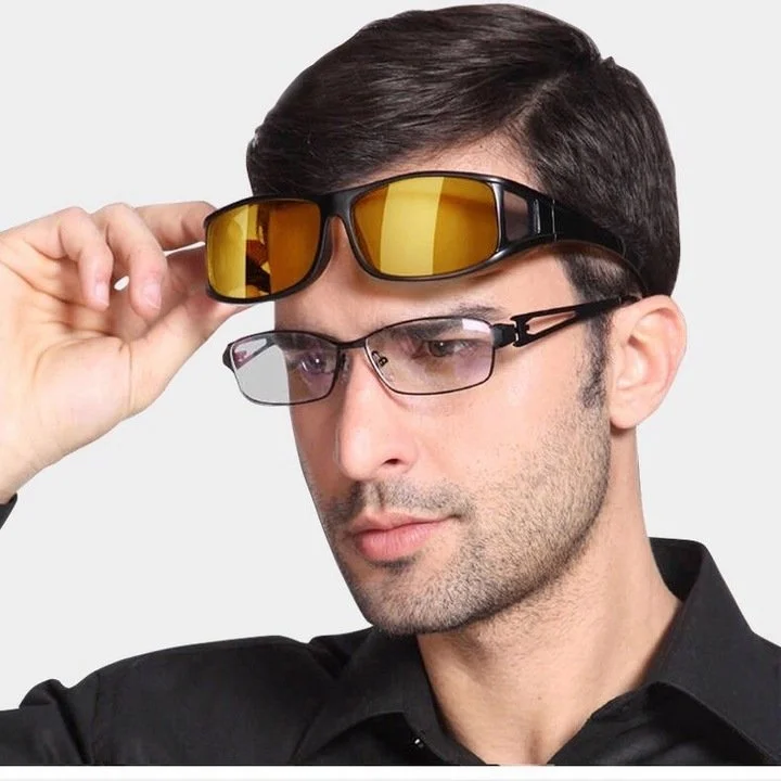 2x OKULARY DO JAZDY NOCĄ DLA KIEROWCÓW AUTA HD VISION PRZECIWSŁONECZNE