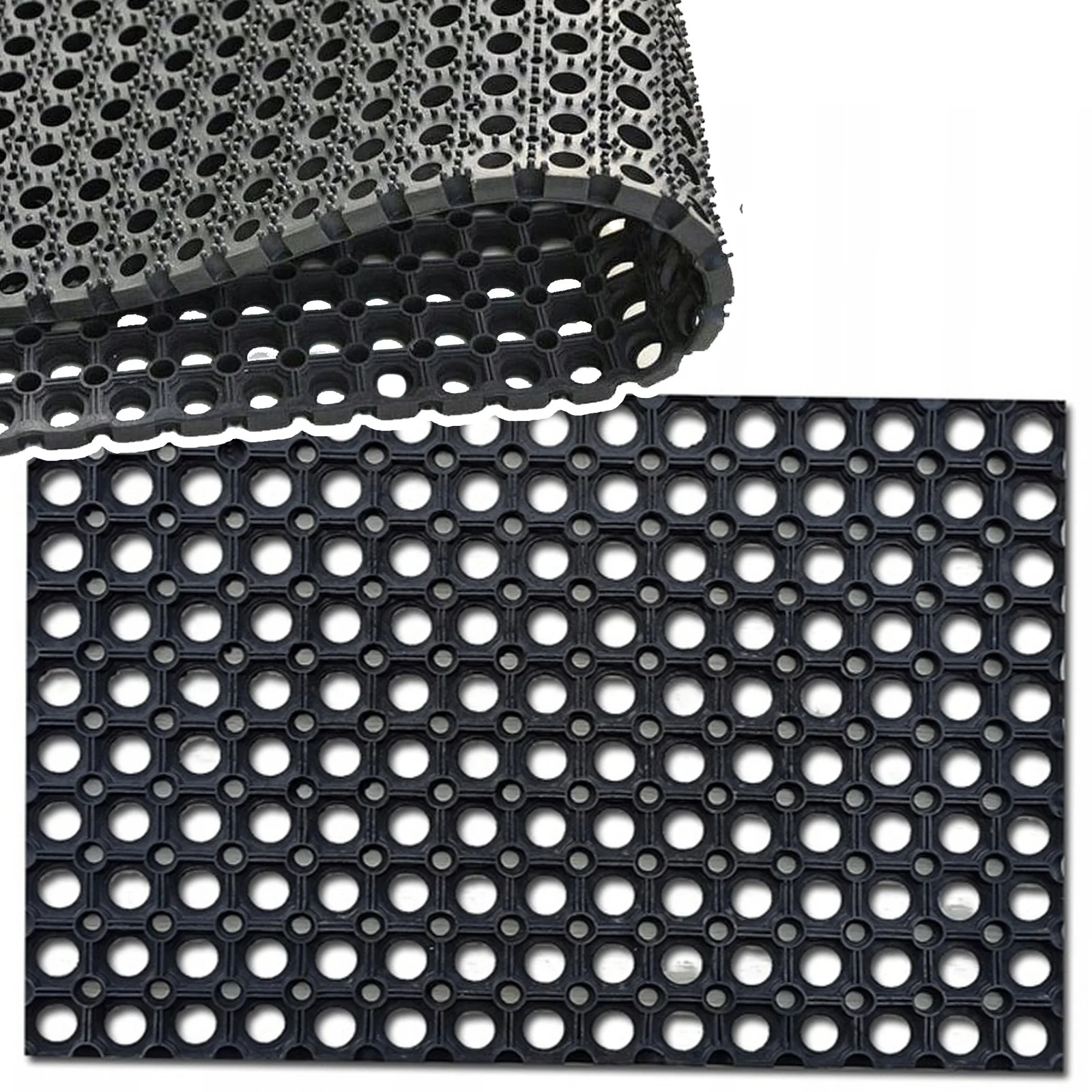 WYCIERACZKA AŻUROWA ZEWNĘTRZNA 40x60 GUMOWA GRUBA 22MM PLASTER MIODU
