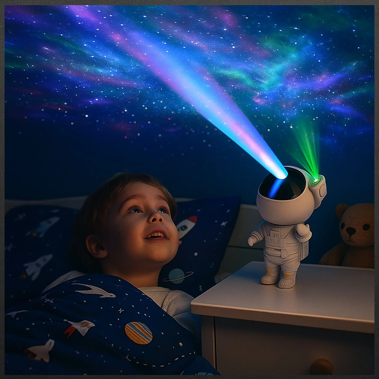 PROJEKTOR GWIAZD DLA DZIECI KOSMONAUTA ASTRONAUTA