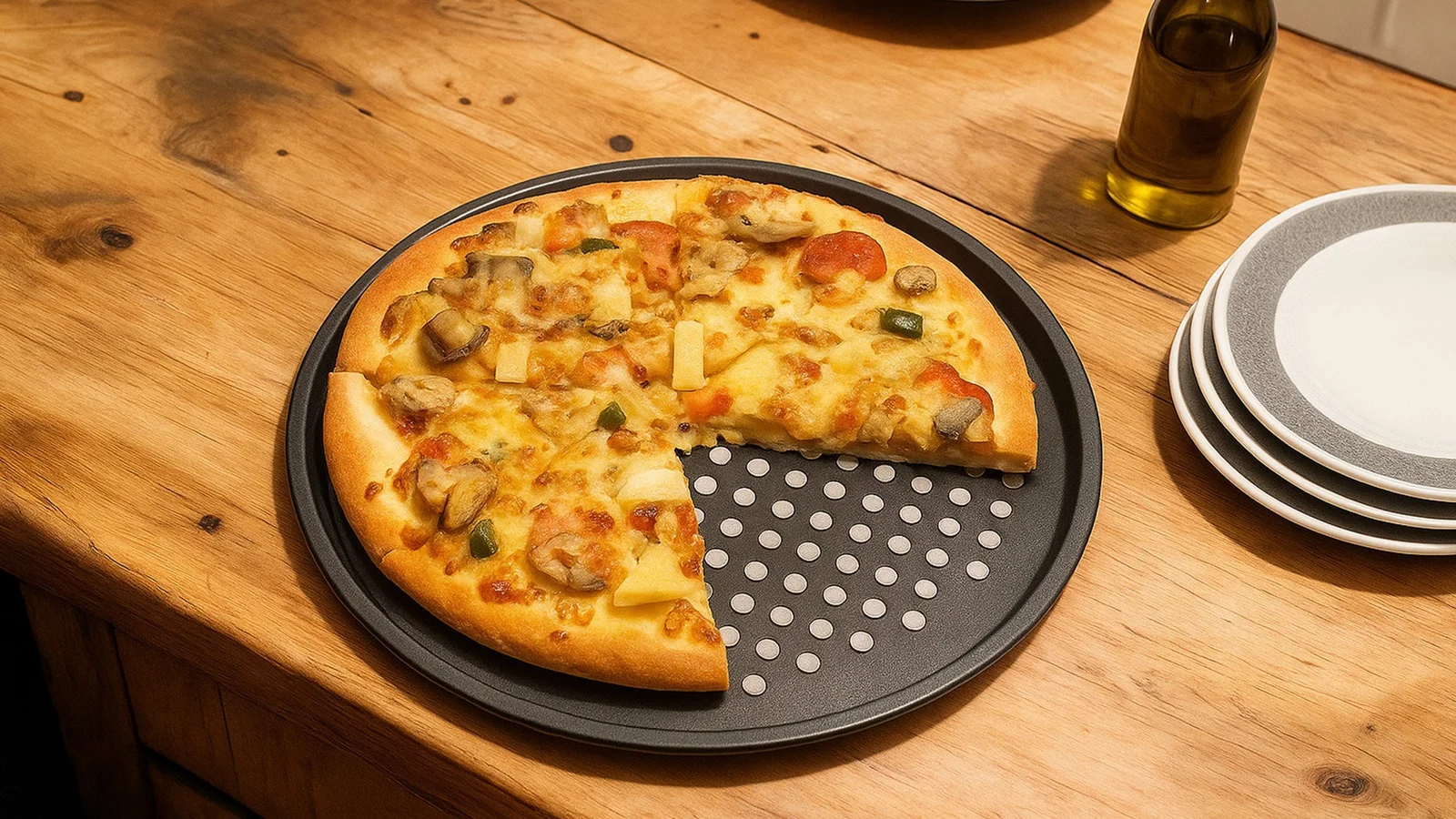 BLACHA DO PIECZENIA PIZZY 30cm (całość 33cm)