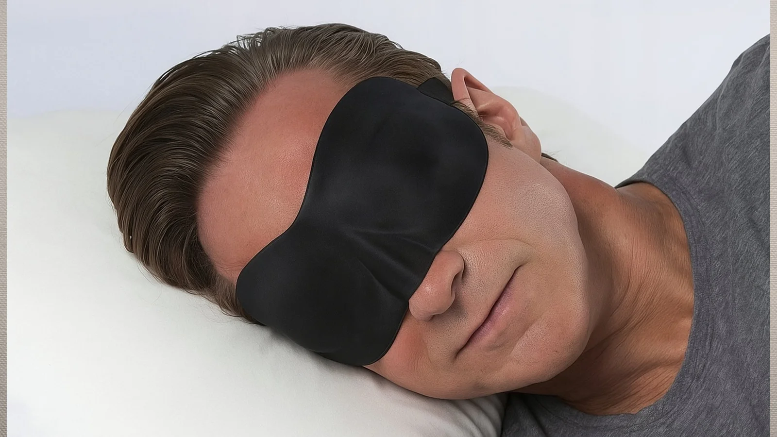 MASKA OPASKA NA OCZY DO SPANIA 3D - czarny
